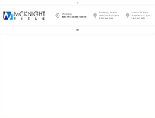 Tablet Screenshot of mcknighttitle.com